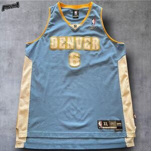 Denver Nuggets Jersey Mens XL Powder Blue NBA Basketball Reebok Kenyon Martin 6